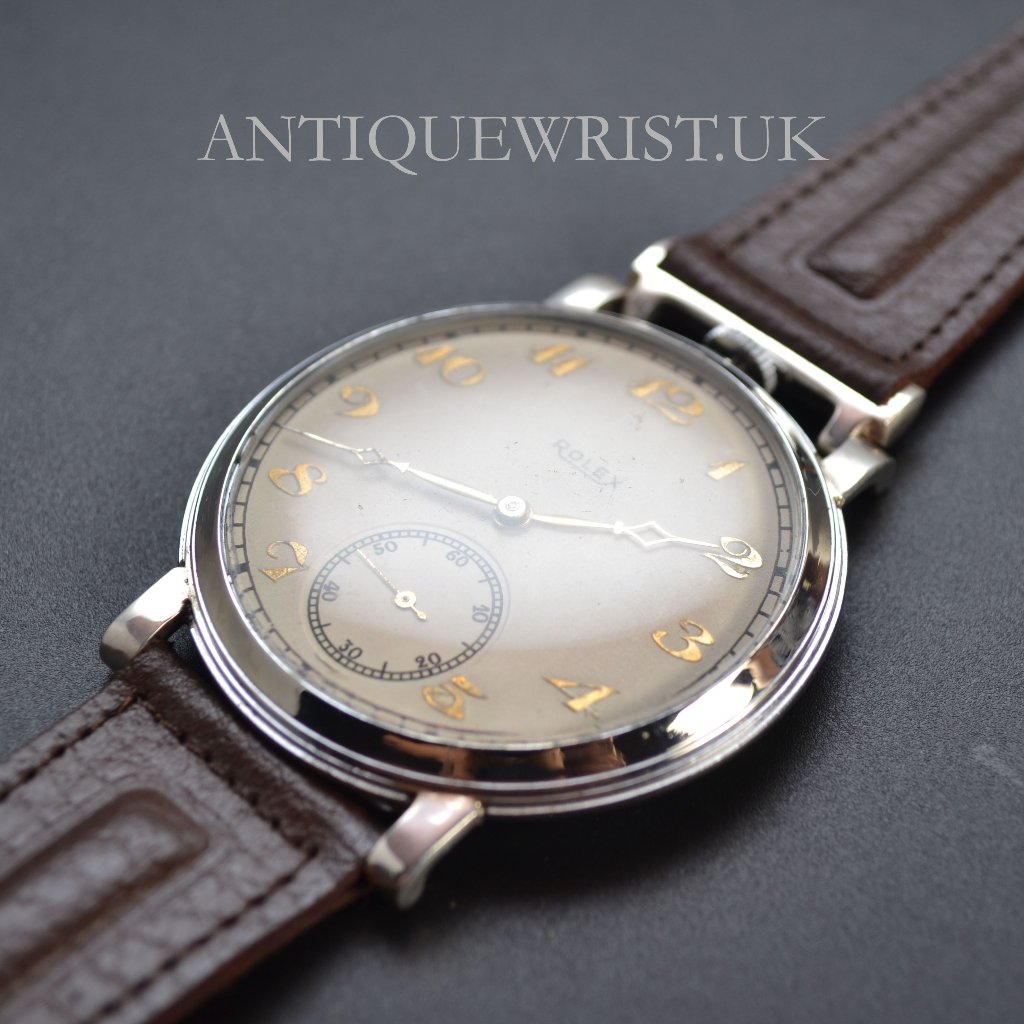 Rolex Chronometer Precision Snowite Case Rare Vintage Military Trench Watch